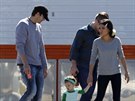 Mila Kunisová s manelem Ashtonem a dcerou Wyatt