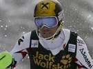 Rakouský lya  Marcel Hirscher ve slalomu v Kranjské Goe.