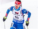 Veronika Vítková na trati vytrvalostního závodu biatlonistek na MS v Oslu.