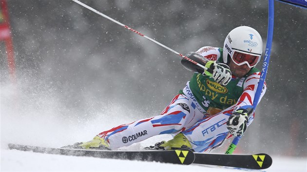Thomas Fanara v obm slalomu v Kranjsk Goe