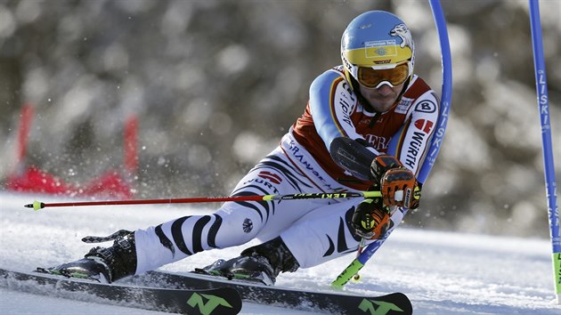 Nmeck lya  Felix Neureuther v obm slalomu v  Kranjsk Goe.