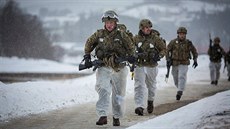 Britská námoní pchota na zimním cviení v Norsku