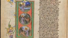 Stránka jedinené Bible olomoucké z roku 1417