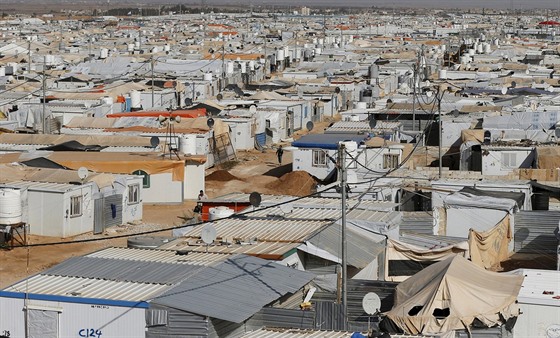 Jordánský uprchlický tábor Zátarí (7. bezna 2016)