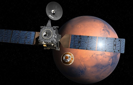 Demonstraní modul Schiaparelli se ti dny ped plánovaným pistáním na Marsu...