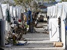 Uprchlický tábor Kara Tepe na ostrov Lesbos (5. bezna 2016)