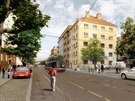 Sou�asn� a pl�novan� vzhled po rekonstrukci T�borsk� ulice v Praze.