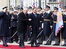 Prezident Milo Zeman pivítal 15. bezna na Praském hrad polského prezidenta...