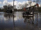 Záplavy postihly Oil City v Louisian (13. bezna 2016).