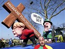 V nmeckém Düsseldorfu probíhá kvli patnému poasí odloený karneval...