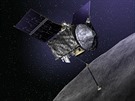 OSIRIS-REx v pedstav výtvarníka nad planetkou Bennu