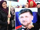 Desetitisíce lidí se v lednu sely v centru eenské metropole Groznyj na...