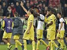 Fotbalisté Villarrealu se radují z postupu do tvrtfinále Evropské ligy
