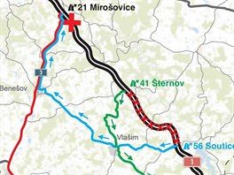 Objzdn trasy D1 na 19. a 20. 3. 2016.