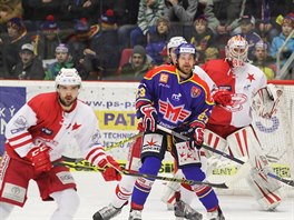 Momentka z duelu esk Budjovice - Slavia.