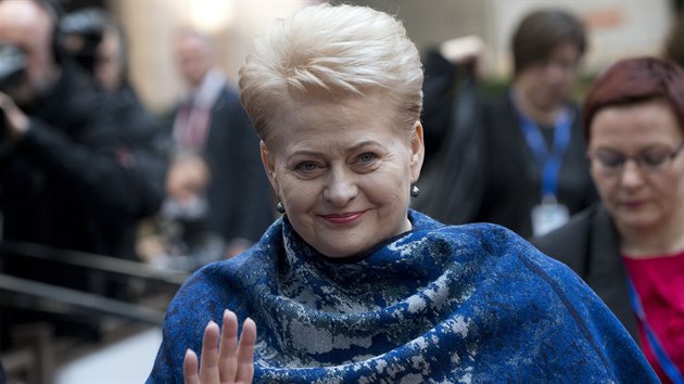 Litevsk prezidentka Dalia Grybauskait na summitu ldr osmadvactky v Bruselu. (18. 3. 2016)