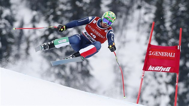 Dominik Paris na trati superobho slalomu v Kvitfjellu.