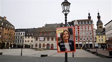 Plakát SPD ve mst Koblenz ve spolkové zemi Porýn-Falc (1. bezna 2016)