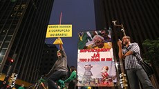 Demonstrace v Brazílii (13. března 2016).