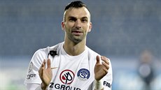 Tomá� Ko�út ze Slovácka se raduje z gólu.