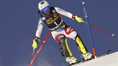 výcarská lyaka Wendy Holdenerová ve slalomu ve Svatém Moici.