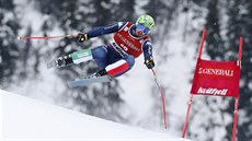 Dominik Paris na trati superobího slalomu v Kvitfjellu.