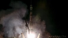Start ruské lodi Sojuz TMA-20M z kosmodromu Bajkonur (19. 3. 2016).