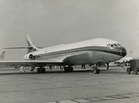 Letoun SE210 Caravelle ve slubách Air France, který se v roce 1959 ukázal v...