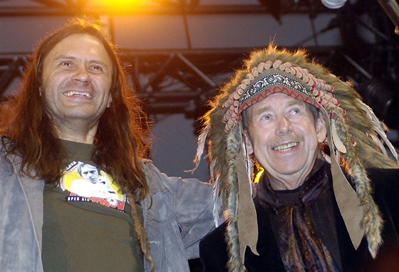 Martin Věchet a Václav Havel na trutnovském festivalu v roce 2007.