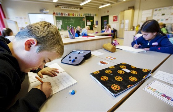 Kolem poloviny student na kolách ve mst Drammen má jiný mateský jazyk ne...