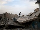 Dúma, rozbombardované pedmstí Damaku (19. bezna 2016)