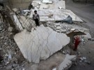 Duma, rozbombardované pedmstí Damaku (19. bezna 2016)
