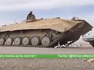 Jednotky Baára Asada u Palmýry. Snímek ze zábr syrské armády. (23. bezna...