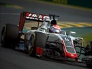 S HAASEM. Romain Grosjean pi Velké cen Austrálie F1.