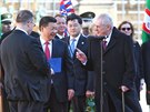 Prezident Miloš Zeman přijal čínskou hlavu státu Si Ťin-pchinga na Pražském...