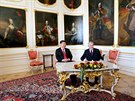 Setkání prezidenta Miloe Zemana s jeho ínským protjkem Si in-pchingem na...