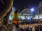 Minuta ticha a shromádní na bruselském Place de la Bourse (24. bezna 2016)