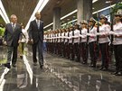 Prezidenti Obama a Castro bhem slavnostní ceremonie v Paláci revoluce (21....