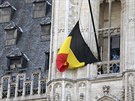 Belgická vlajka visí na mnoha místech Bruselu i celé Belgie na pl erdi. (22....
