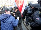 Policie na demonstraci proti islamizaci, která probhla na Václavském námstí....