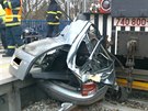Tragická nehoda na elezniním pejezdu v Golov Jeníkov (21. bezna 2016).