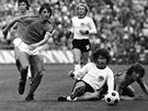 Johan Cruyff  v nizozemském dresu v utkání proti Nmecku na mistrovství svta v...
