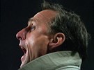 Johan Cruyff coby trenér v roce 1996 v Eindhovenu.