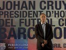 Johan Cruyff po zvolení estným prezidentem fotbalové Barcelony v roce 2010.