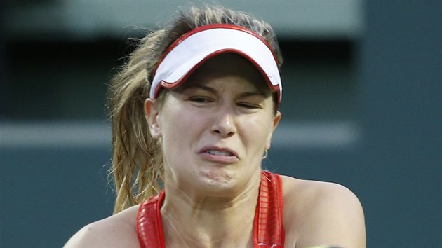 Eugenie Bouchardov v prvnm kole turnaje v Miami.