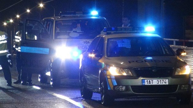 Vozidlo taxisluby v ptek veer srazilo chodce na pechodu v ulici Plzesk (25. bezna 2016).