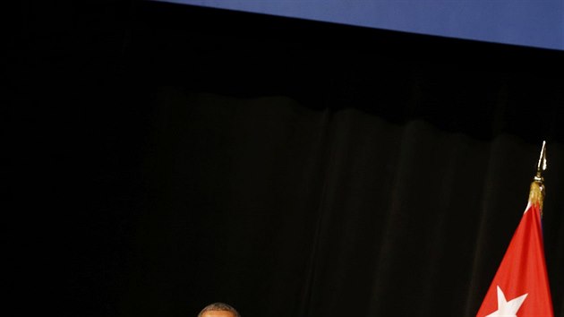 Obama enil ped plnm slem havanskho Velkho divadla (22. bezna 2016)