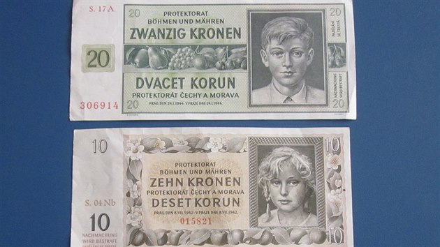 Protektortn bankovky, kter loni jako odmr pipadly sttu, dostalo Moravsk zemsk muzeum v Brn.
