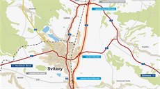 Budoucí obchvat města odvede dopravu z velké části Svitav.