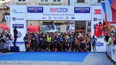 Pohled na úastníky olomouckého plmaratonu, který se v ulicích msta bel v...